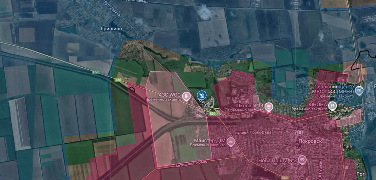 Pokrovsk Pocket

Russian forces advanced in the very northwestern parts of the city and deleting  the small pocket there.