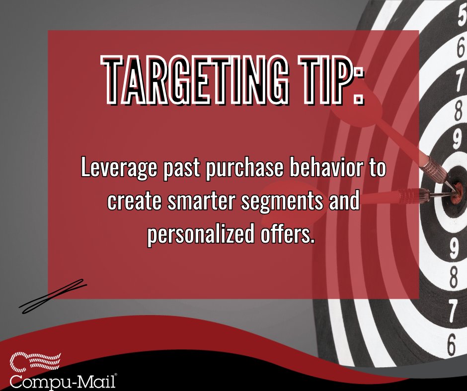 CompuMailLLC's tweet photo. 🎯 Targeting Tip:
Leverage past purchase behavior to create smarter segments and personalized offers. When your message matches their interests, response rates rise.

Data-driven targeting = better results.

#DirectMail #MarketingTips #DataDriven #CustomerEngagement #CompuMail https://t.co/SwXHG9J6wr