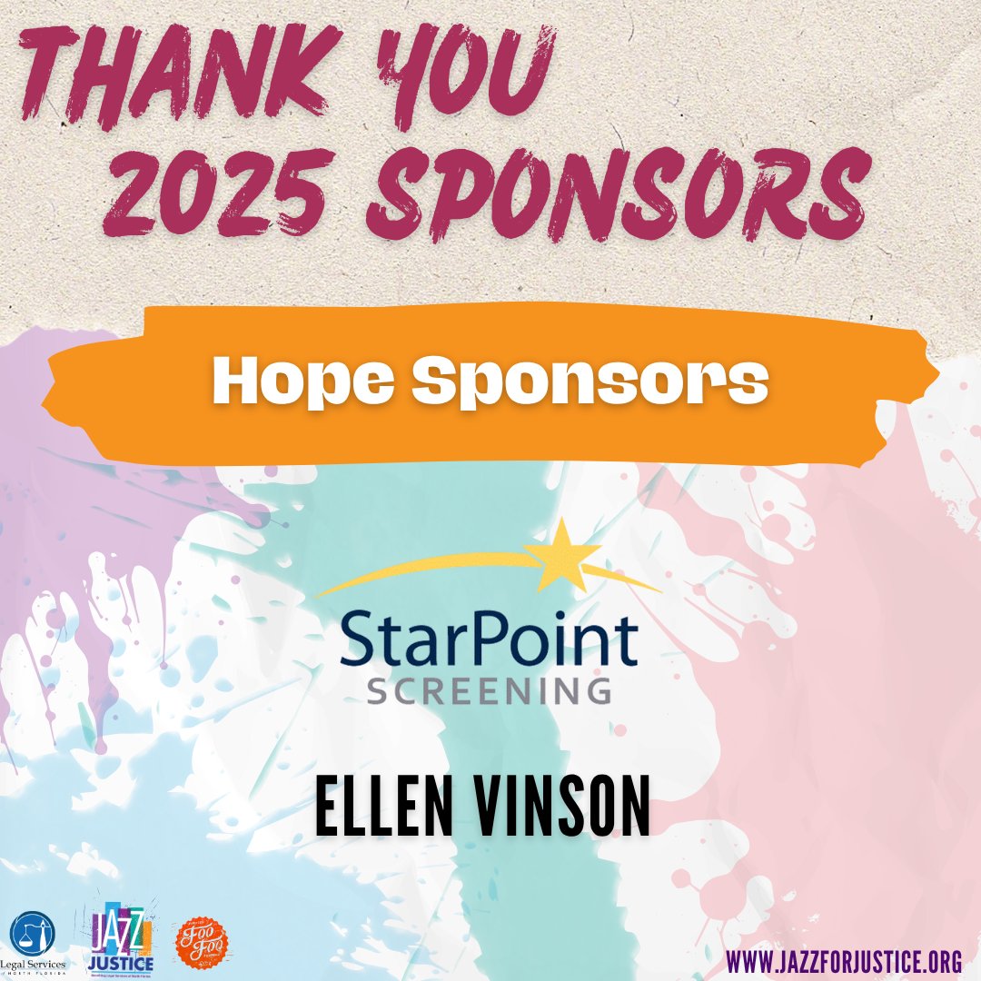 We had a blast at Jazz for Justice 2025! 🎺 🎉 

Thank you to our Hope Sponsors, <a href="/starpointtenant/">StarPoint Screening</a> and Ellen Vinson for supporting our mission! 💪 ⚖️