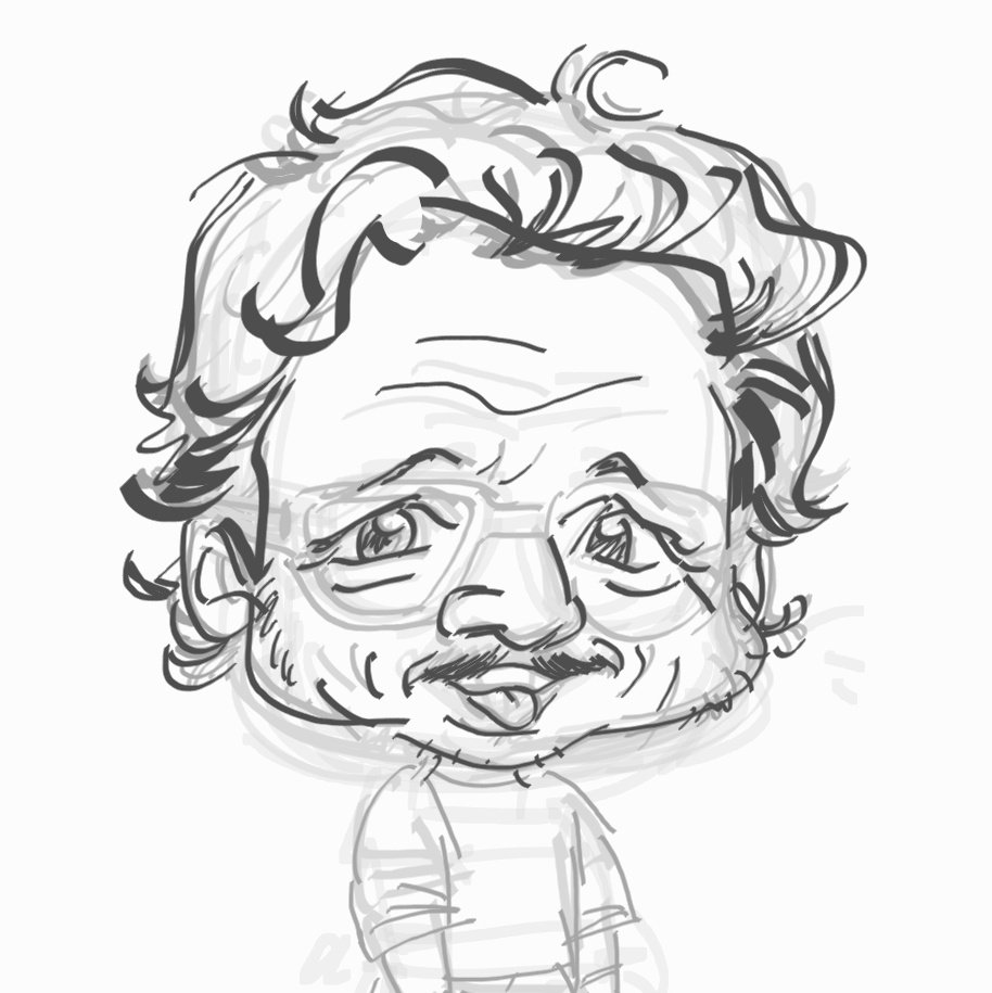 I drew him today because he was so cute! 💕💕
Looking closely, he’s sticking out his tongue isn’t that even cuter? 😛🫠
I’ll add the sunglasses later. 🕶