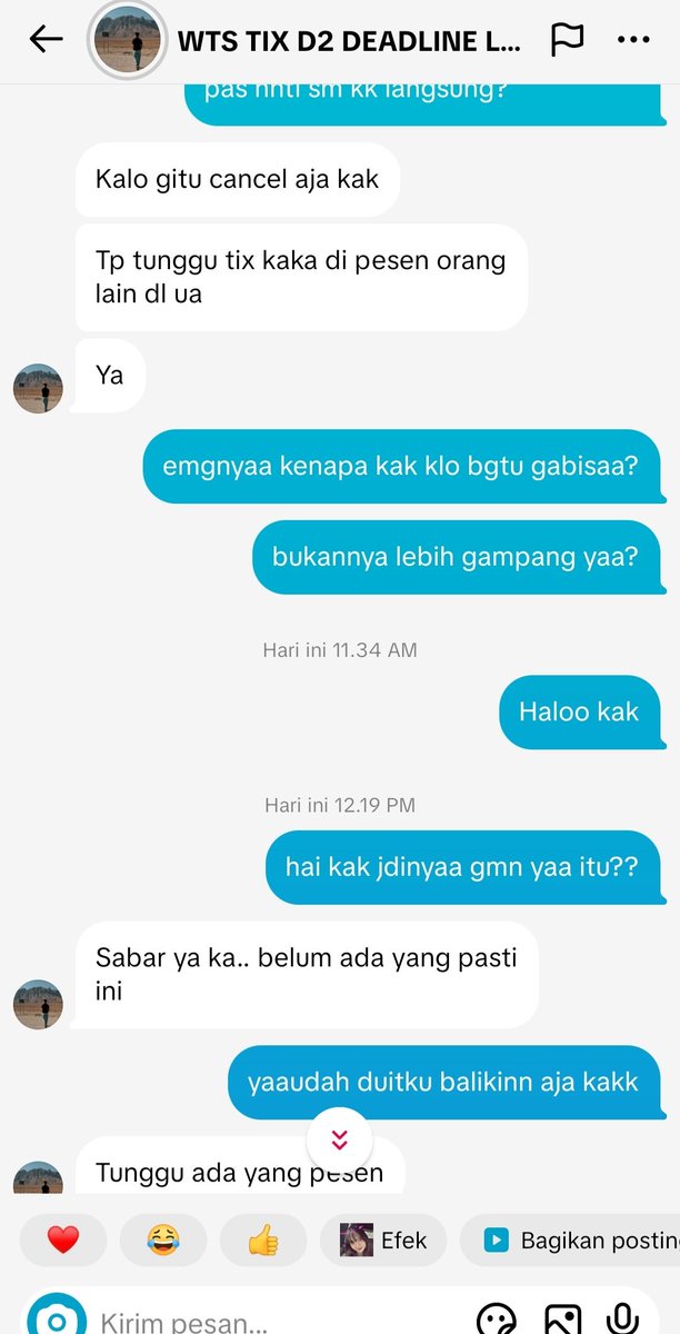 Charlottella2's tweet photo. alasan aku dp, krn klo gajadi dia bilang snduiri bakal refund sblm 5 jam konser mulai. bsknya dia blg mau cancel gara2 dipanggil admin promotornya klo mau jadi hrs dp 50%??? yaa makin gapercaya lah akuu, udah ngecurigain bgt sih disitu dan sampai skrg gadibalikin https://t.co/sccB3HQclT