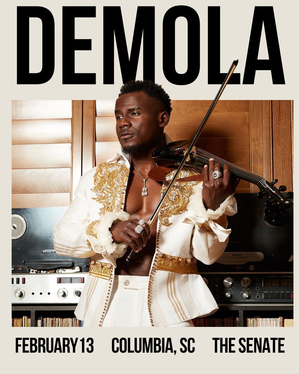JUST ANNOUNCED 🎻 The world famous <a href="/demolaviolinist/">Demola</a> is live in Columbia on Friday, February 13!

If you're looking for a Christmas present or early Valentine's Day plans - this is for you!

🎟️ This is a seated event, so don't wait! Tickets on sale Friday, November 7 
@ 10 AM