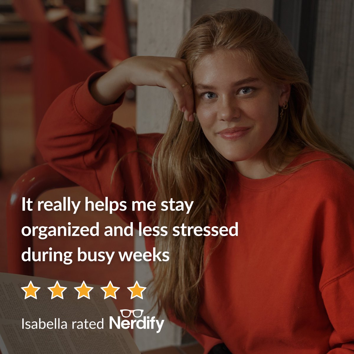 GoNerdify's tweet image. Hearing from happy students always makes our day! 💬 Here’s what one user recently said:

💬 It really helps me stay organized and less stressed during busy weeks💬

Thanks for the kind words, Isabella!

#nerdify #nerdifyreviews
