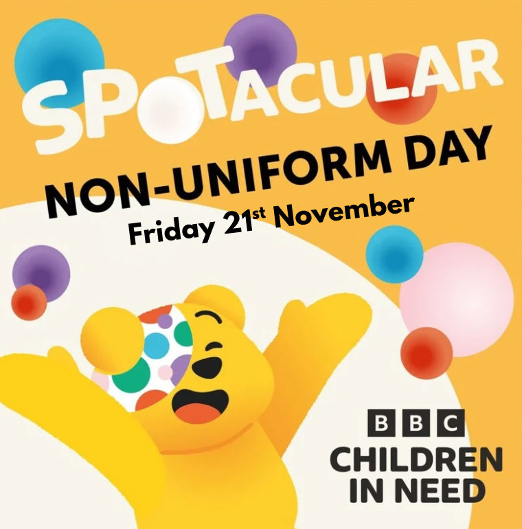 🎗️ Non-Uniform Day – Fri 21st Nov!

💛 Supporting BBC Children in Need

💰 Don’t forget your donation!

👨‍👩‍👧‍👦 Parents can donate here:
👉 donate.bbcchildreninneed.co.uk

Every penny counts. Every child matters. 💫

<a href="/the_atlp/">The Arthur Terry Learning Partnership (ATLP)</a>