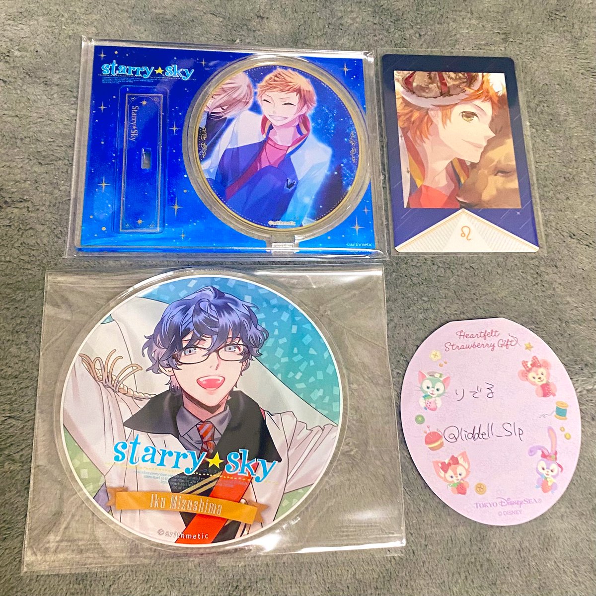 liddell_Slp's tweet photo. 【ゆる募】譲渡/交換　starry⭐︎sky スタスカ
グッズ整理にてお譲り出そうかなのポストです。

譲)羊　哉太　錫也　龍之介　梓　郁　直獅　翼　颯斗　四季

求)要相談(元値分からないので……)
もしくは同異種誉

都内手渡し、郵送可。AGF1日目います。
キャラ単位でお迎えしてくれる方優先。 https://t.co/JYKptBxVlb