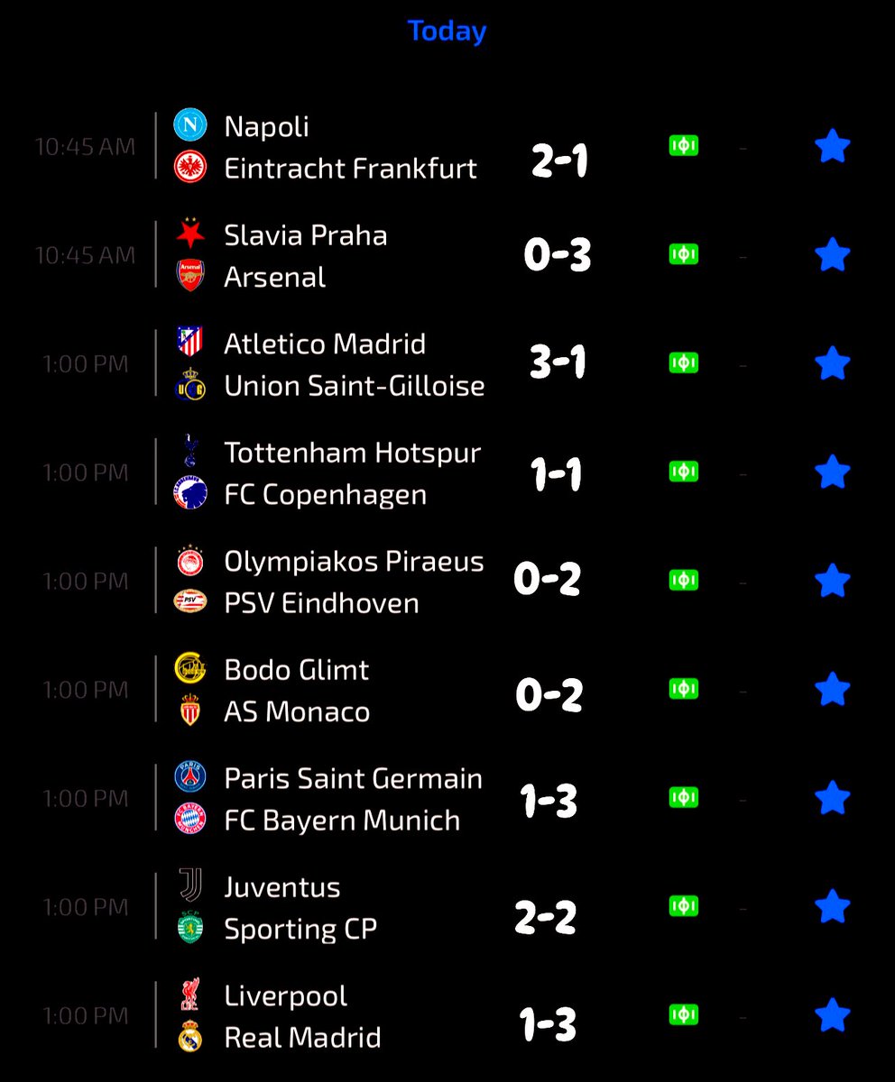 Champions league score predictions!⚽️

What y'all think?👀

Lets have a great footy day!🏆

#GamblingX #ChampionsLeague