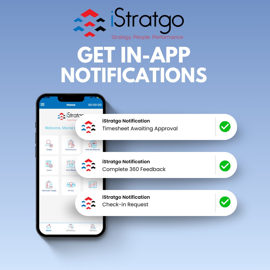 iStratgo's tweet image. Get instant updates with iStratgo Mobile-App! 
Stay on top of approvals, feedback, and check-ins — all from one app.

#iStratgo #HRTech #Productivity #PerformanceManagement