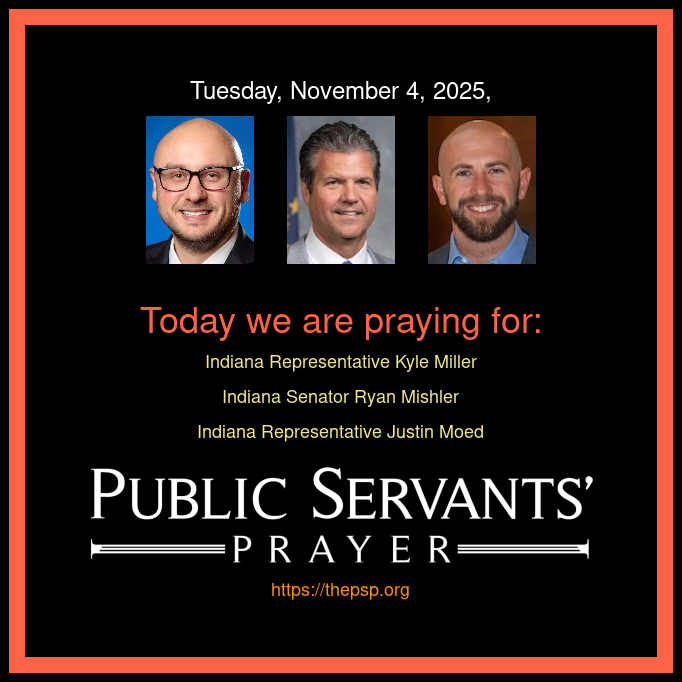 Praying4_IN's tweet photo. Heavenly Father,

We lift up Representative Kyle Miller of Indiana. Bless him with wisdom and strength in his service, and surround his family with Your peace and joy. 🙏

Lord, we pray for Senator Ryan Mishler. Guide his steps with clarity and grace, and grant his loved ones health and happiness. ❤️

Gracious God, we seek Your favor on Representative Justin Moed. Fill him with insight and courage, blessing his family with harmony and protection. 

In Your holy name, Amen.