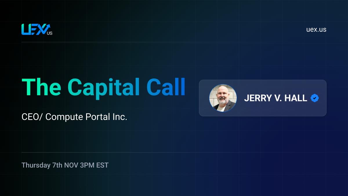 uex_us's tweet image. 🎧 Join us - November 7th on X Spaces for an exclusive conversation with Jerry V. Hall, CEO of Compute Portal Inc, as UEX.US hosts a deep dive into our strategic partnership aimed at transforming the compute industry. Discover how Compute Portal is building the…