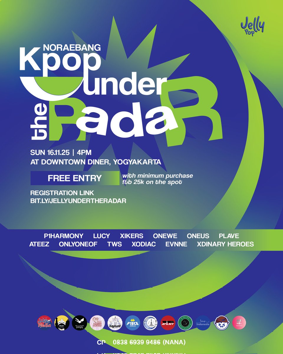 lucy_indonesia's tweet image. Walwal, ayo noraebang! 🐶🎤
We're proud to be a part of ✨Under the Radar✨
Catat tanggalnya ya~ Kita seru-seruan bareng!
📅 16 November 2025
🕓 16:00 - till drop 🕺
👕 Dresscode biru 💙
📍 Yogyakarta ㅡ Downtown Diner
🔗 bit.ly/JELLYUNDERTHER… (dibuka sampai 10 November)

#LUCY