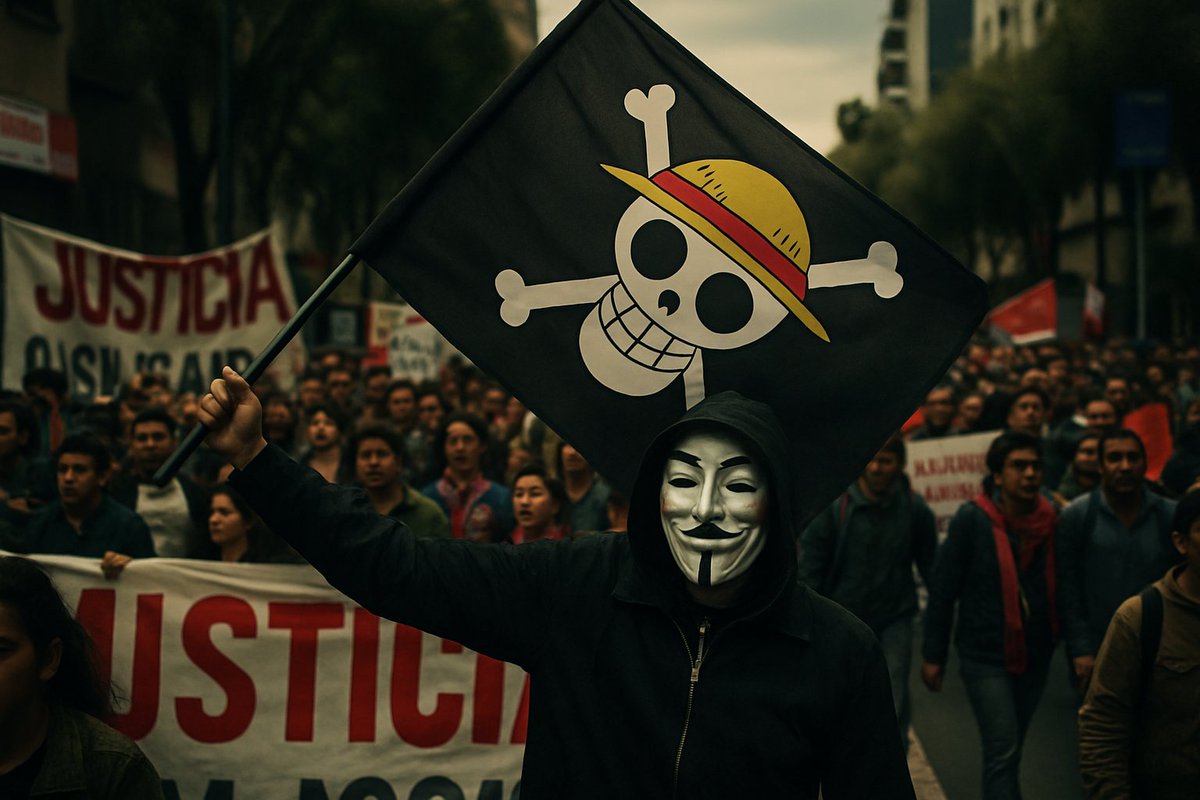 patogutier's tweet photo. "Debajo de esta máscara y bandera hay más que carne y hueso. Debajo de esta máscara hay una idea, Sra sheinbaun. Y las ideas son a prueba de balas." https://t.co/F2RPOBLRDI