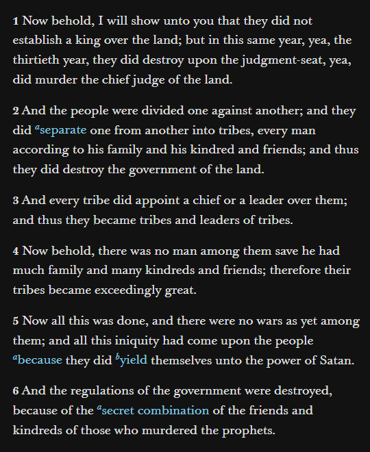 We are HERE: 3 Nephi 7  See the similarities prior to His first coming that are being repeated.  2-4 can be considered X influencers and political groups.  I won't comment on verse 1 but can see it coming.