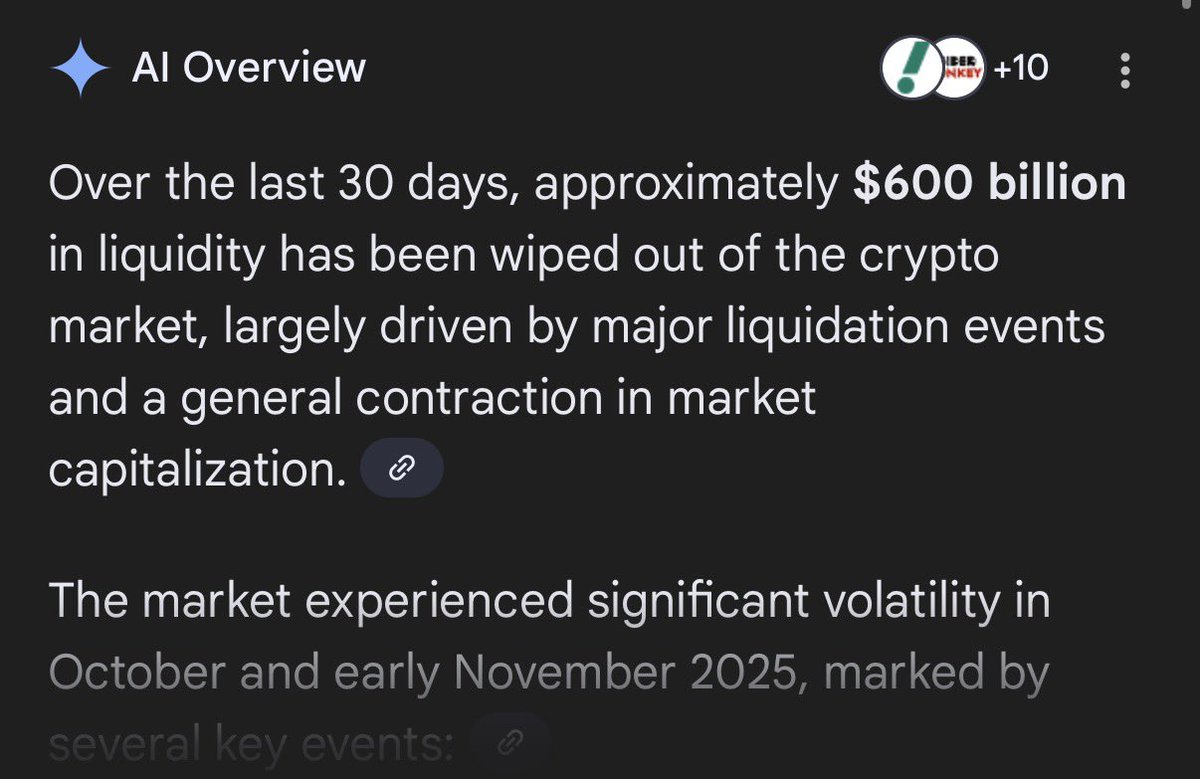 Why is everyone saying the 1B megaeth refund will bring back the bull?😂 You  do realize in the last 30 days crypto wiped out 600 BILLION dollars from  the market The 1B