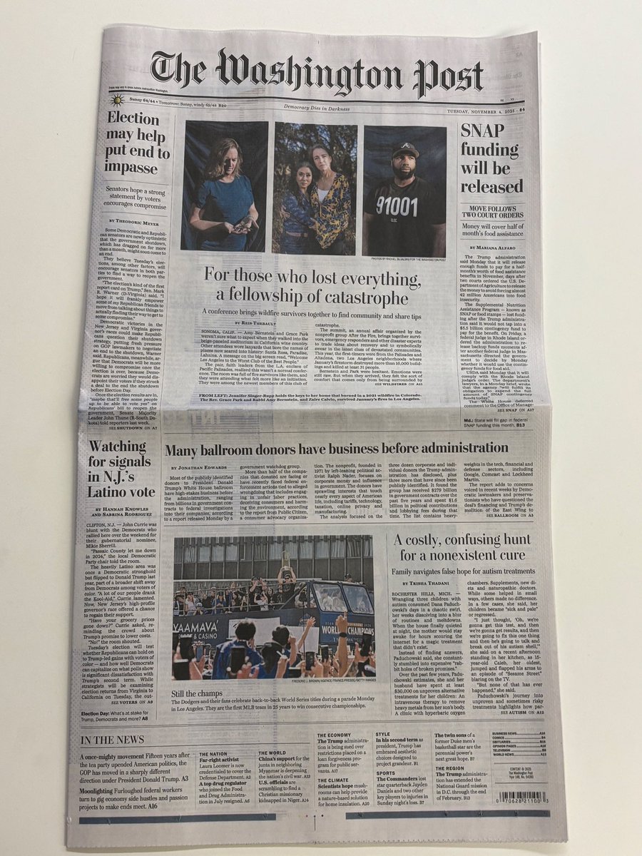 mlbecherer's tweet photo. @rachelbujalski with compassionate and beautiful portraits of survivors of recent devastating wild fires coming together to comfort and support each other on A1 of The Washington Post today with two pages inside. Story by the talented @ReisThebault https://t.co/vBjUmhbWlx https://t.co/SNUaGzp69l