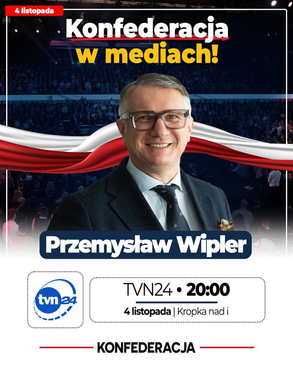 🔴 Już dziś o 20:00 będę gościem „Kropki nad i” <a href="/tvn24/">tvn24</a>!

Zachęcam do oglądania!