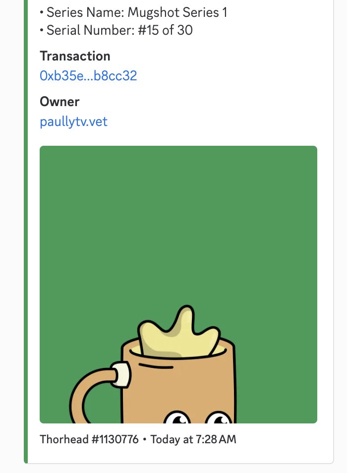 🚨 Serialized Mughead Hit! ☕️⚡️

Shoutout to <a href="/PaullyTVvet/">PaullyTV.vet</a> for pulling one of the exclusive Serialized Mugheads — earning that boost in <a href="/mugshot_vet/">Mugshot</a>. 💪

Only 12 remain hidden in the mint pool…
and 3 more will drop soon through Mugshot giveaways 👀
Mughead mania isn’t over yet!