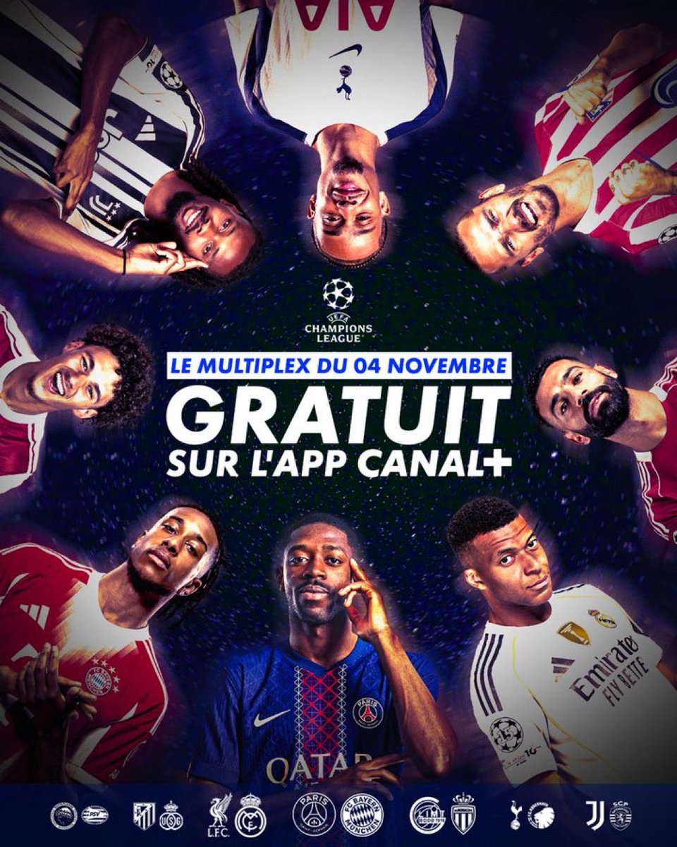 gbviret's tweet image. 🚨 C’est ce soir ! Le Multiplex de la #LiguedesChampions est diffusé gratuitement sur l’App CANAL+. 
Et les 7 matchs sont à retrouver en intégralité sur les chaînes CANAL+… c’est le moment pour s’abonner 😉

⬇️ Ci-dessous un petit récapitulatif pour retrouver vos affiches…