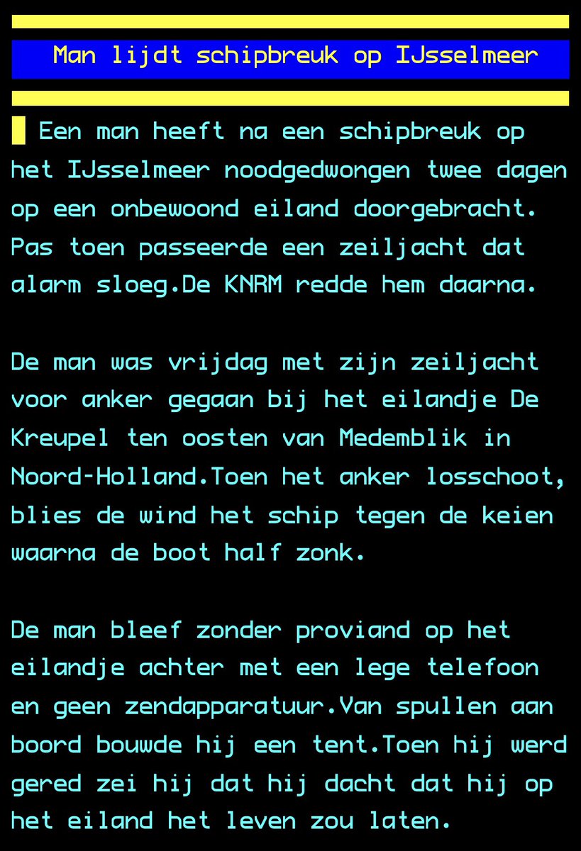 Schitterend.. en dan zeggen ze dat Nederland vol is!?