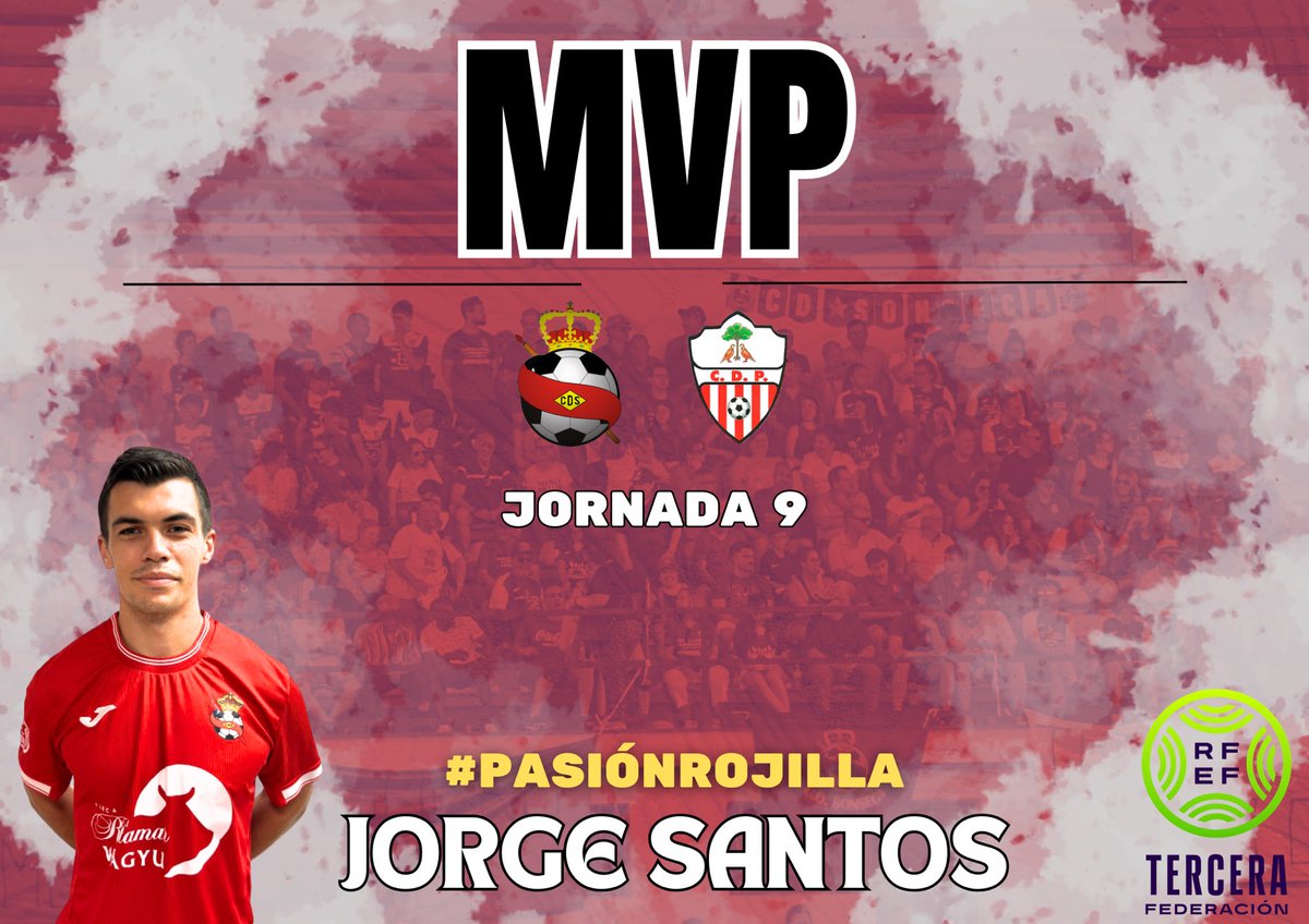 ➡️ <a href="/Jorgesantoss5/">Jorge Santos</a>, 𝙈𝙑𝙋 del partido ante el <a href="/CDPedroneras/">C.D. Pedroñeras</a> 

#CDS ❤️ #PasiónRojilla