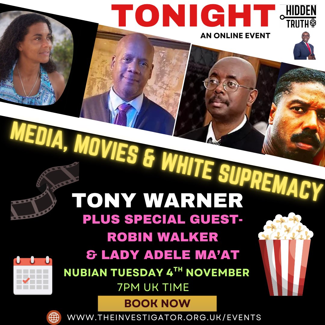 *⛔️HIDDENTRUTH COMES HARD NEXT TUESDAY!!!*⛔️
Tony Warner the Founder of BLACK HISTORY STUDIES will be addressing the most powerful platform!

In this online session we dissect the methods of oppression and ways to resist. It’s time to wise up!!!!

Join us: theinvestigator.org.uk/events