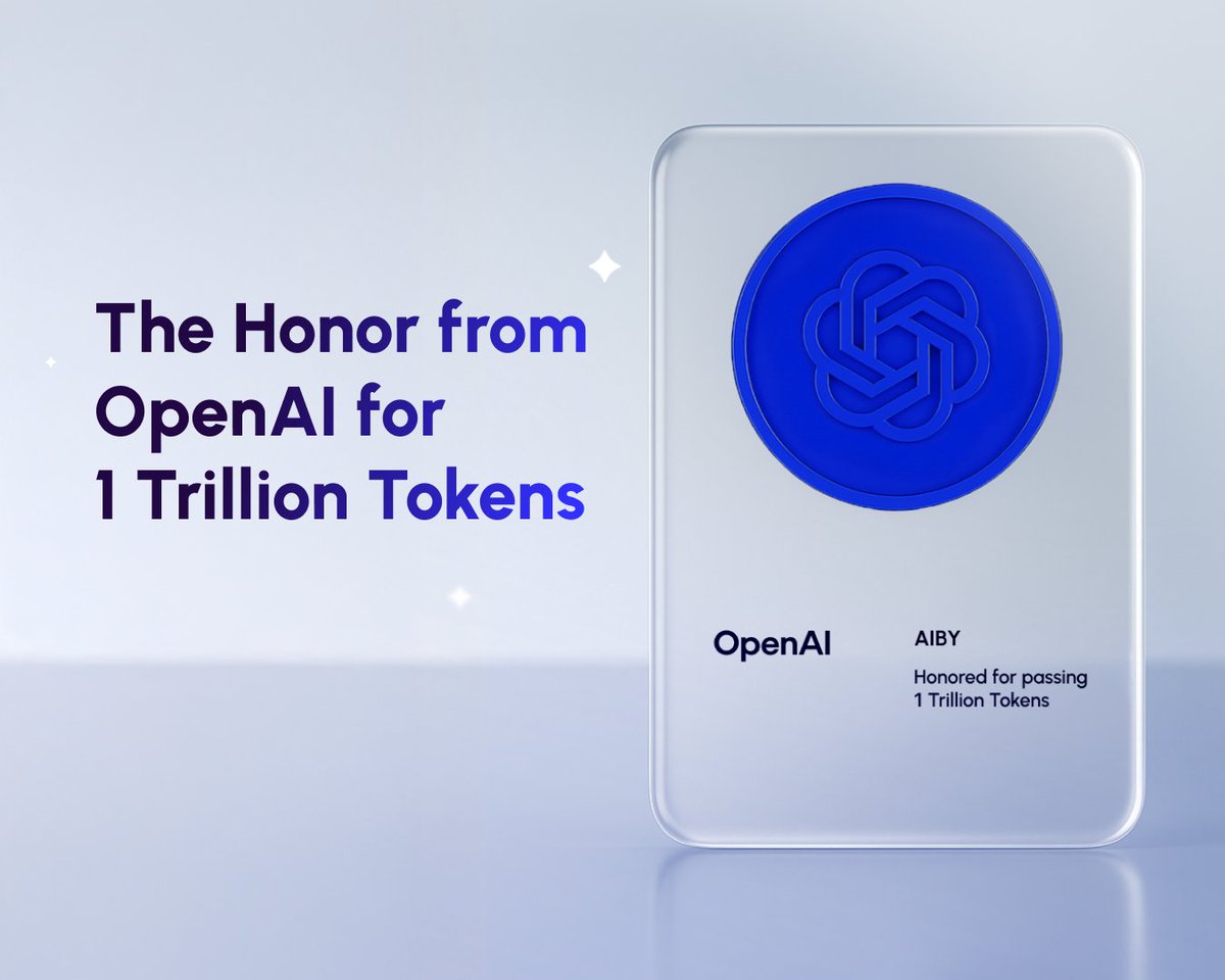 Exciting news! We are honored to receive an <a href="/OpenAI/">OpenAI</a>  Token of Appreciation  — a milestone award for OpenAI API token usage. We earned the blue tier, which represents processing over 1 trillion tokens.

This achievement wouldn’t have been possible without our team and community.
