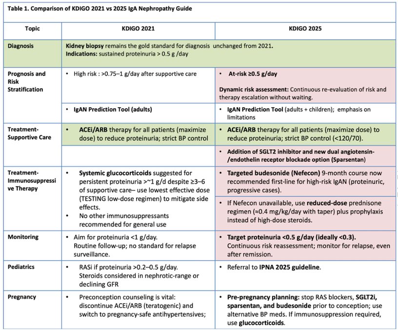 IgA nephropathy

▫️The traditional stepwise treatment model, where therapies are added sequentially depending on the clinical response, may soon be replaced by a more aggressive, simultaneous approach

▫️This approach targets both the CKD elements and the immunological factors