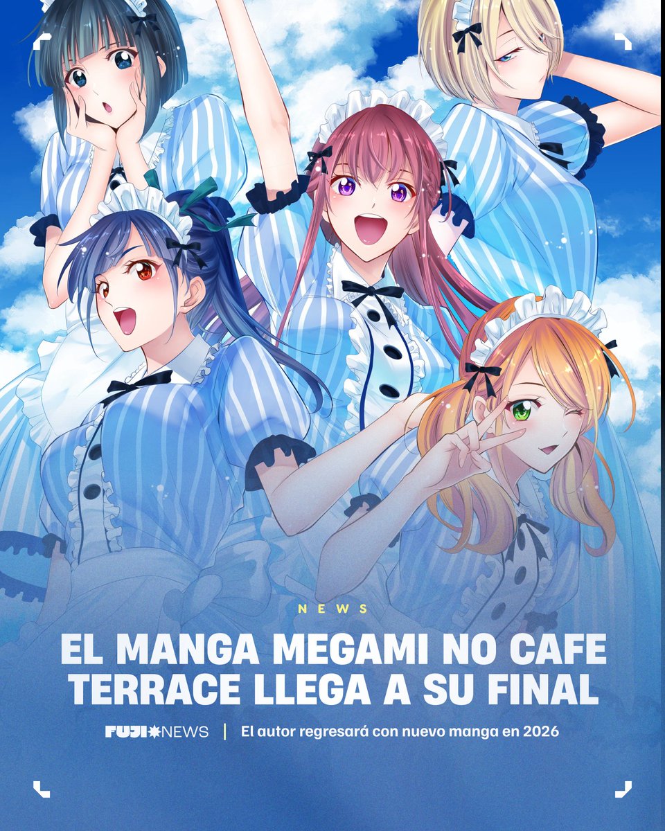 🚨MANGA: El manga “Megami no Cafe Terrace” (The Café Terrace and Its Goddesses), escrito e ilustrado por Kouji Seo, llegó a su final en la edición más reciente de Weekly Shonen Magazine.

Además, ya se confirmó que el autor comenzará una nueva serie el 14 de enero de 2026,