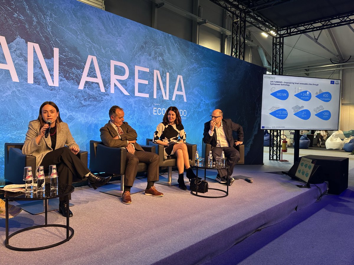 At #Ecomondo2025, we showcased LIFE TURBINES: smart hydropower turning existing water networks into clean energy sources.
⚡ +350 MWh/year of renewable energy
➡️ Smarter and more sustainable cities.

#LIFETurbines #GlobalOmnium #SmartCities #EnergyTransition <a href="/GlobalOmnium/">Global Omnium</a>