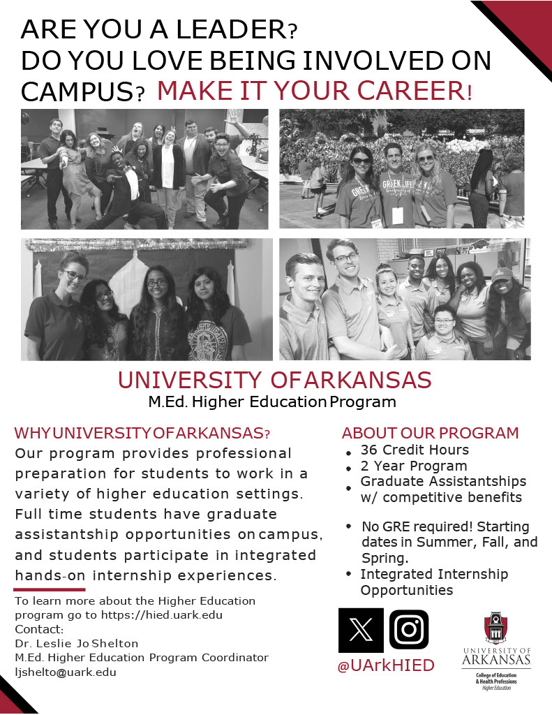 University of Arkansas Higher Education Program tweet media