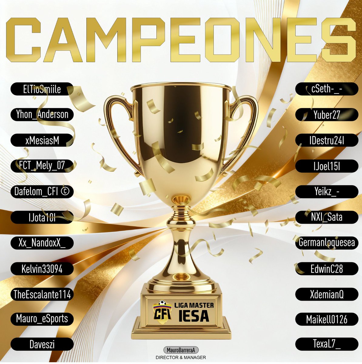 ClubCFI's tweet photo. 🏆 ¡CAMPEONES!

El esfuerzo, la unión y la disciplina en este equipo nos llevaron a la victoria quedar Campeón en la @iesacolombia donde resaltamos la organización del torneo. 
@clubcfi | Intentaremos defender nuestro título como los actuales Campeones. 

#CadaVezMásGrandes https://t.co/g3QRT1M5in
