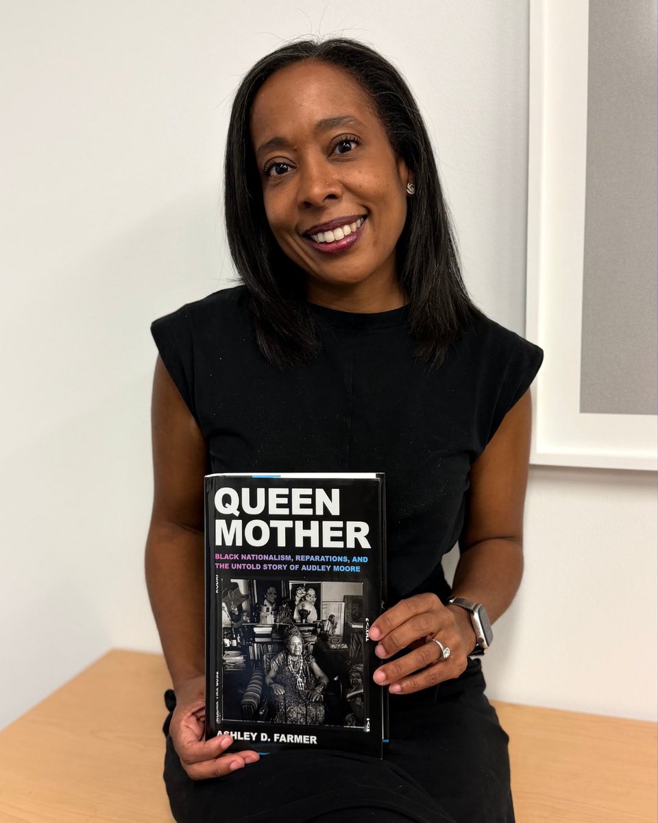 Pub day 👑 Queen Mother: Black Nationalism, Reparations, and the Untold Story of Audley Moore is officially here! <a href="/PantheonBooks/">Pantheon Books</a> 

A decade-long labor of love, of unearthing an archive said to be lost, building relationships with her family, interviewing those who knew her, and