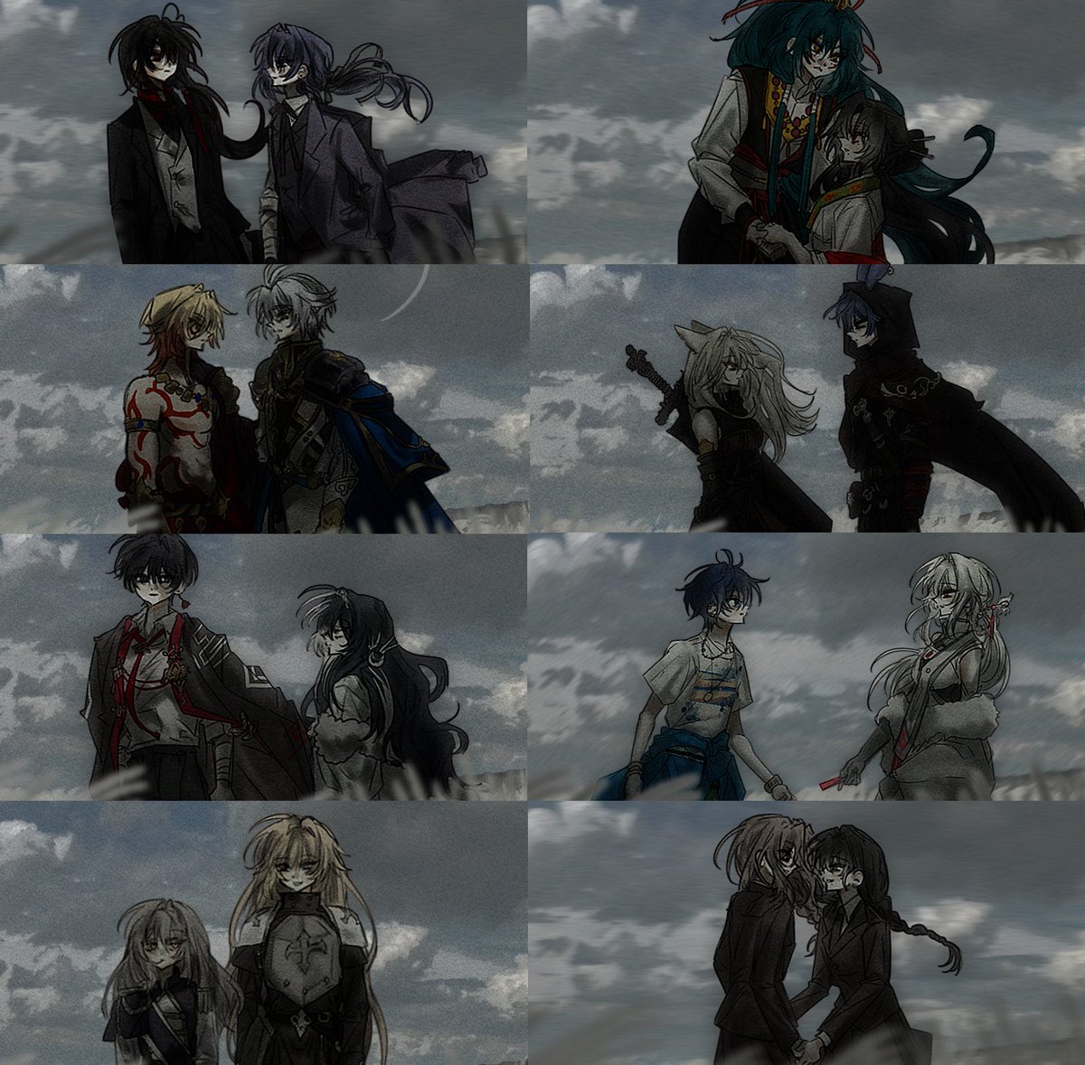 커미션 신청해주셔서 감사합니다!
(같은 강도&amp;색인 명암이 들어갔으나 보정에 따라서 다른식으로 보이는 것입니다!)