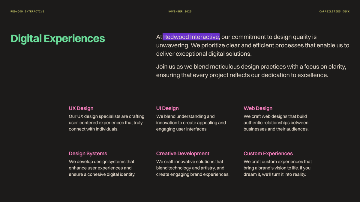 AlexCristache's tweet image. This beautiful color palette – #MindfulPalettes no. 225 – simply demands that you put it to use. So I tried it out on a few slide designs for an agency deck.

Love it.

#Presentation #Design