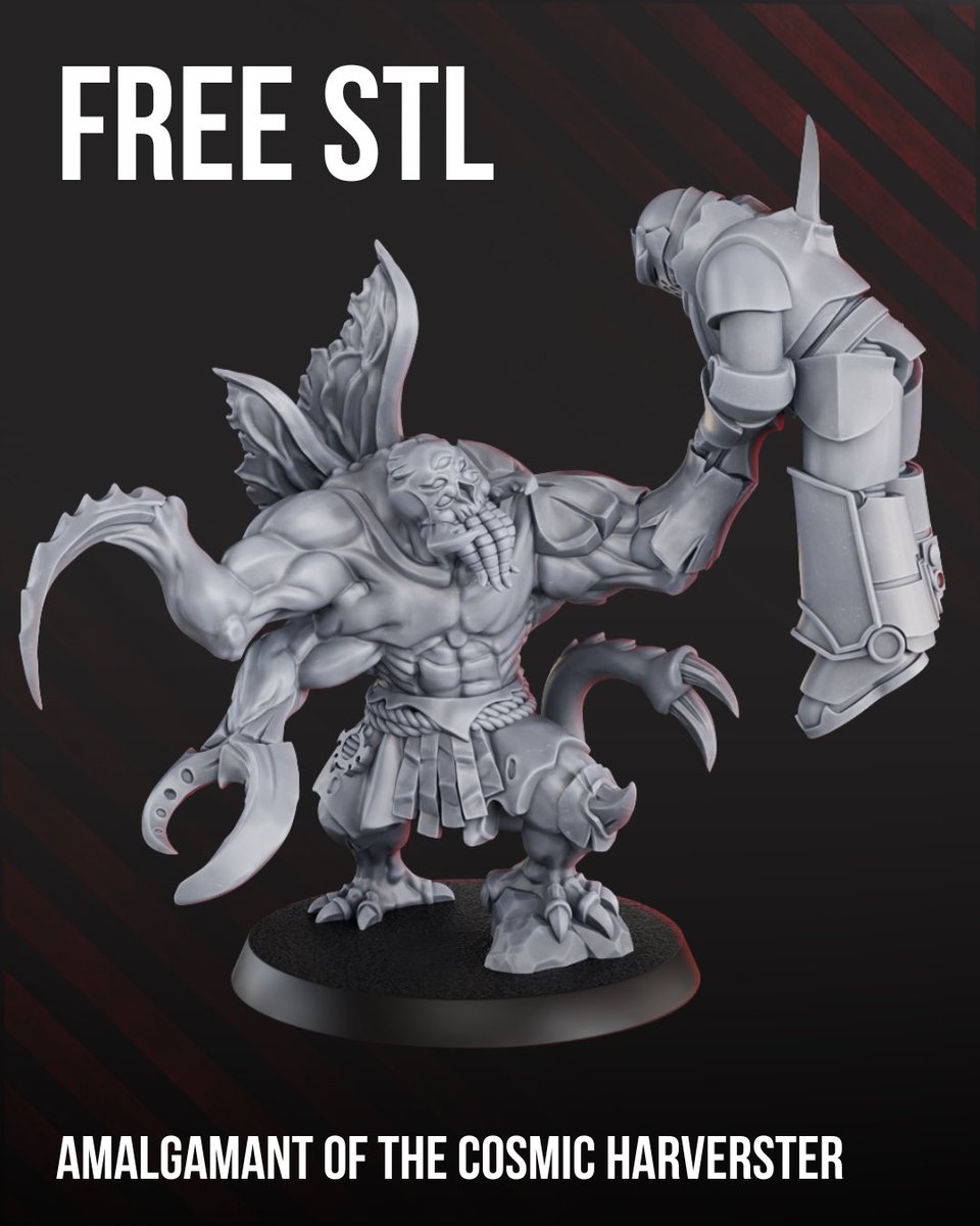 💫 November Free Model 

Every month, we share a free model with you and now meet the Amalgamant of the Cosmic Harverster! 

Download it for free right now and bring cosmic terror to your tabletop! 

👉 bit.ly/4qIAakF