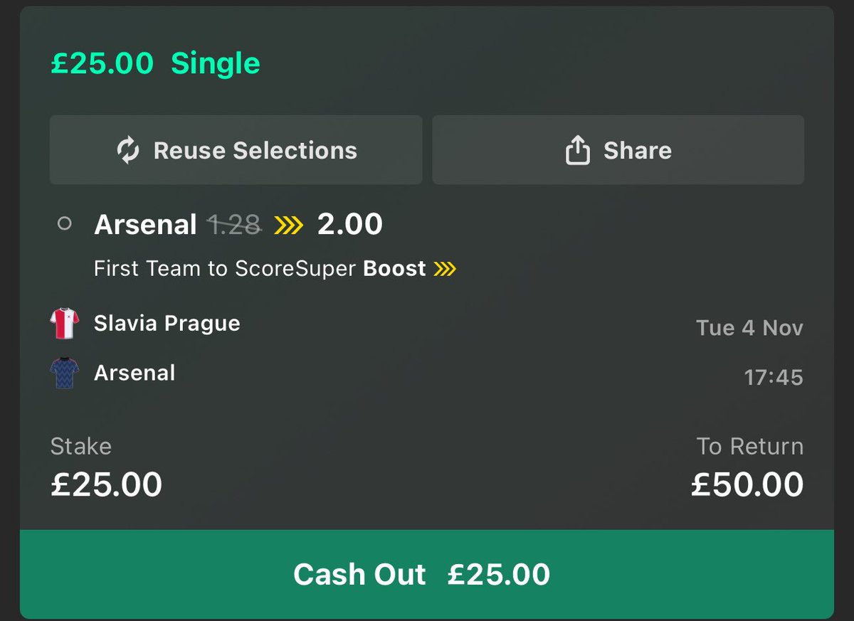 BarneyBets's tweet image. 🤑 CASH GIVEAWAY 

I’m backing the bet365 super boost on Slavia Prague vs Arsenal in the Champion’s League today! 

If Arsenal score FIRST, I’m giving £50 CASH away to someone who:

LIKES ❤️ and REPOSTS ♻️ this post AND follows @BarneyBets