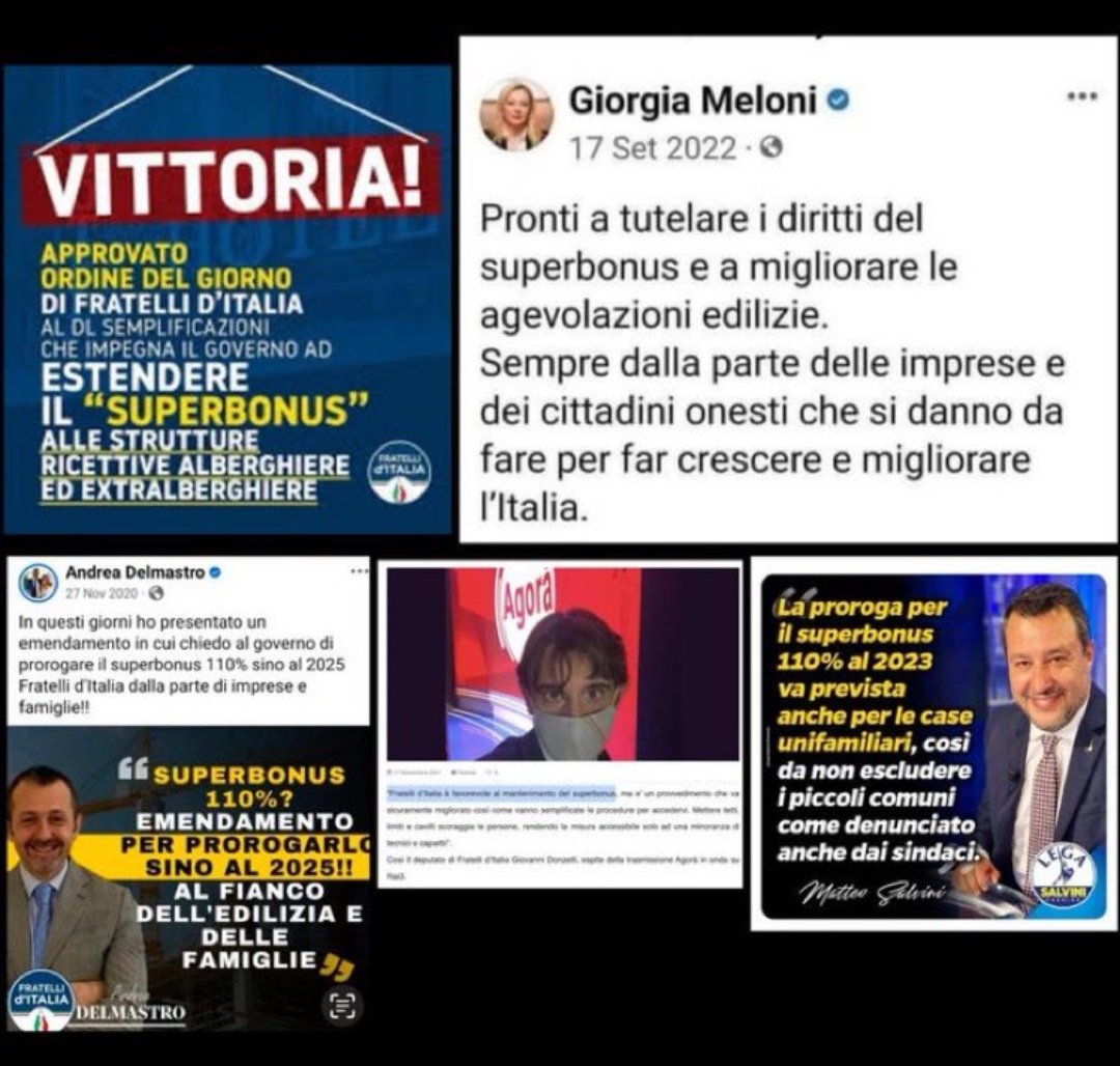 Alby057's tweet photo. @FratellidItalia E ne ha portati 209. Se vi riferite al super bonus rivolgetevi a Giorgetti. Cialtroni #bugiardiseriali avete la menzogna nel dna. https://t.co/GNLn6AbOuT