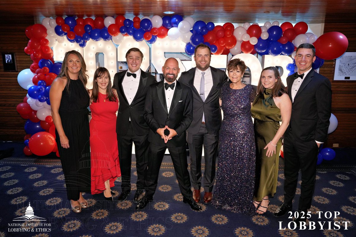 BramerGroup's tweet image. Congratulations to Donald R. Bramer, Chairman, and James Hunt, Director, Government Relations, on their presentation of National Institute for Lobbying &amp;amp; Ethics Top Lobbyist 2025 at last night’s gala. As one of only two firms with multiple awardees, it was a special night for the…