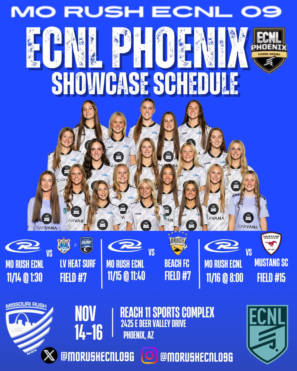 MORushECNL09g's tweet image. 10 Days and Counting!!! If you're going to be in Phoenix at the ECNL Showcase, we'd love to see you out there!  Go Rush!!

@MoRushSoccer @MoRushECNL @ECNLgirls @ImYouthSoccer @TopDrawerSoccer @ImCollegeSoccer