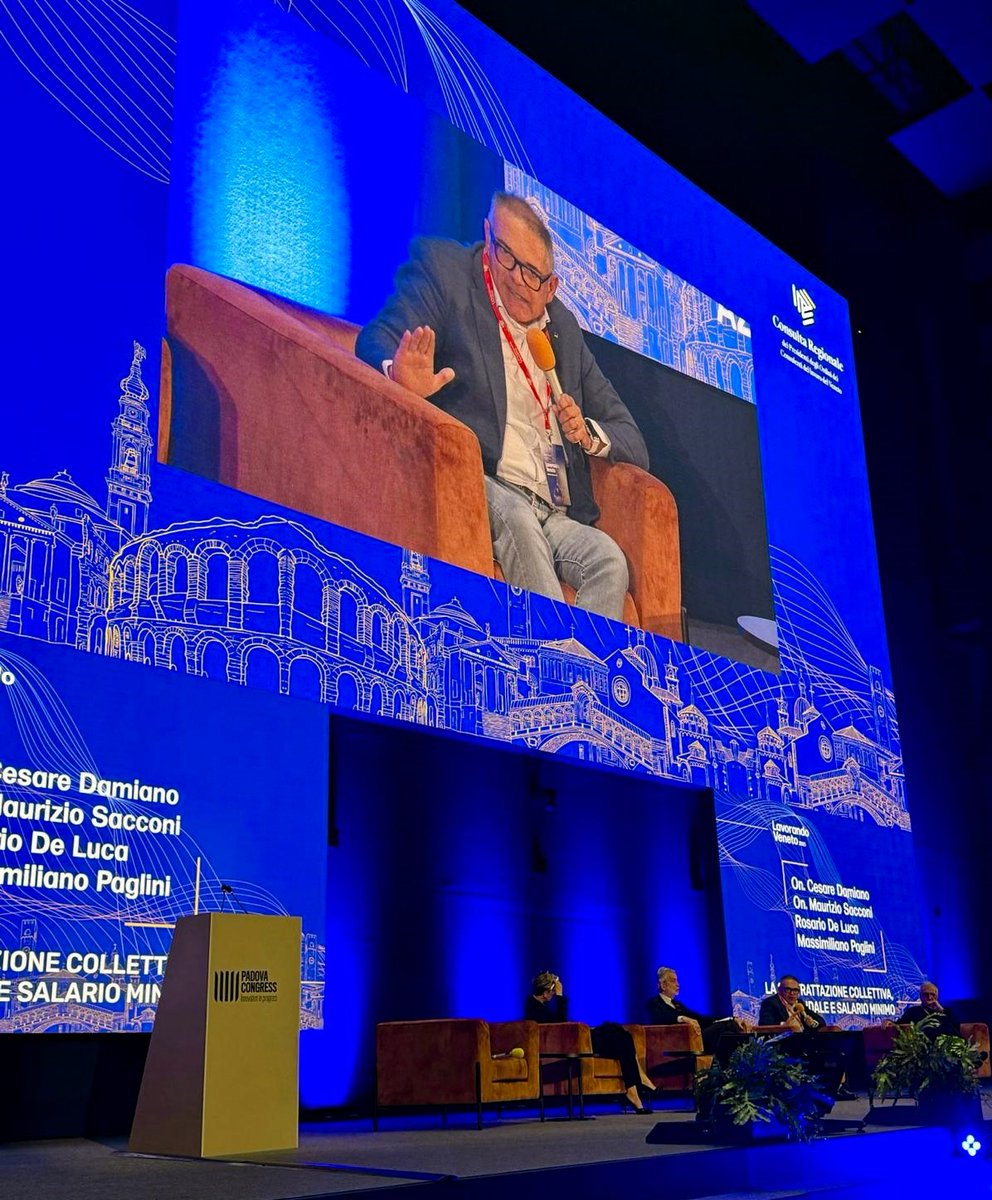 #CONTRATTAZIONE 
Il Segretario generale #CislVeneto Massimiliano Paglini è intervenuto lo scorso venerdì alla prima tavola rotonda di #LavorandoVeneto2025.

Al centro i temi: #contrattazionecollettiva #contrattazioneaziendale e #salariominimo

#Cisl #lavoro