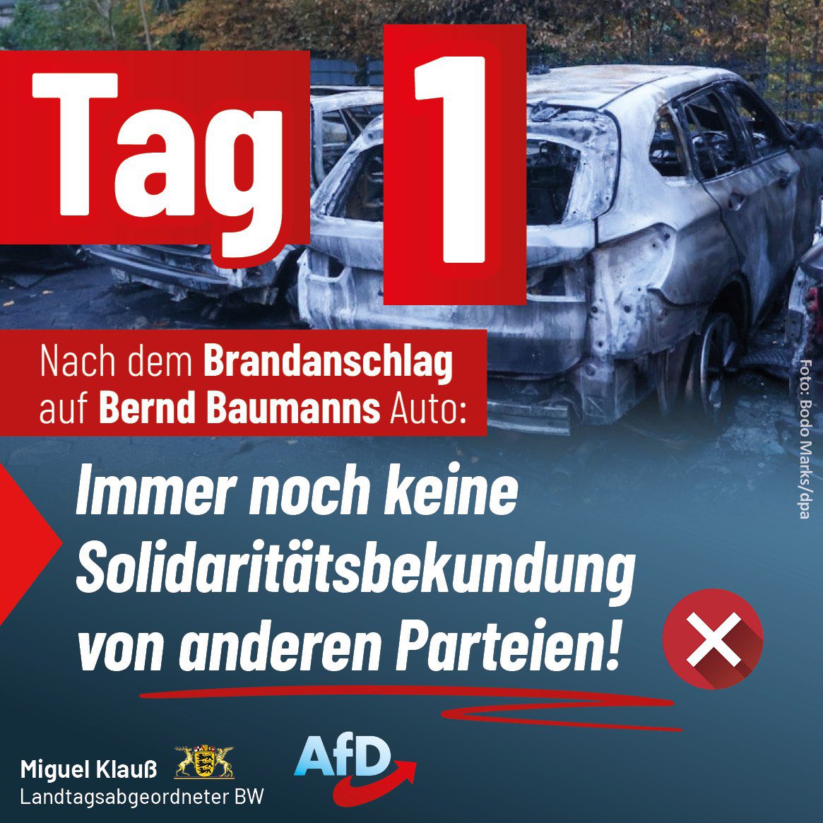 Keine Solidarität von anderen Parteien. Kein Wort. Kein Zeichen. Nur Schweigen. Und das sagt alles.

t.me/miguelklauss 💙🇩🇪

#Solidarität mit Dr. Bernd Baumann