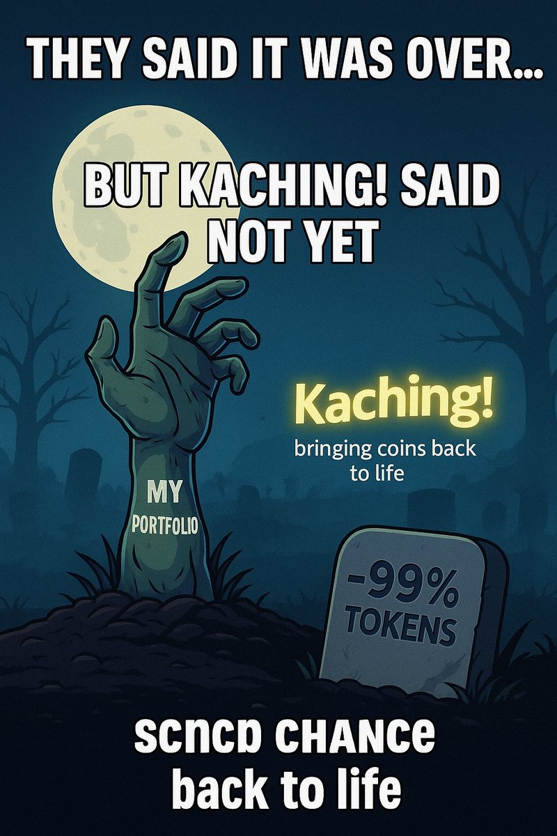 salussalman's tweet photo. They said it was over…
But Kaching! said “Not yet.” 💸
Because even your -99% bag might just have a second life 😏
#LosingIsForWinners @KachingVIP https://t.co/vHru3R0CcI