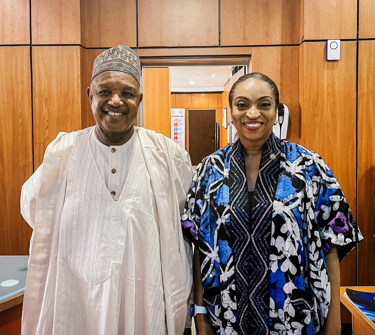 MargaretTitila5's tweet image. The Honourable Minister of Budget and Economic Planning, Senator Abubakar Atiku Bagudu @atikuabagudu , on Tuesday, November 4, 2025, received the Minister of Trade and Investment, Dr. Jumoke Oduwole @joduwole , on a courtesy visit at his office in Abuja.