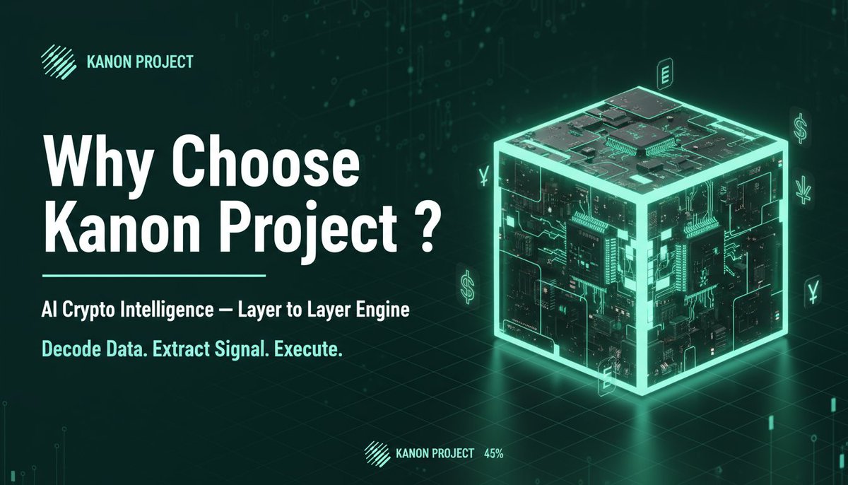 Kanon_Pro's tweet photo. Why Choose Kanon Project? It’s simple: AI Crypto Intelligence – Layer to Layer Engine. We Decode Data. Extract Signal. Execute. Stop drowning in market noise and start getting clear insights. https://t.co/r1avdcfSe6