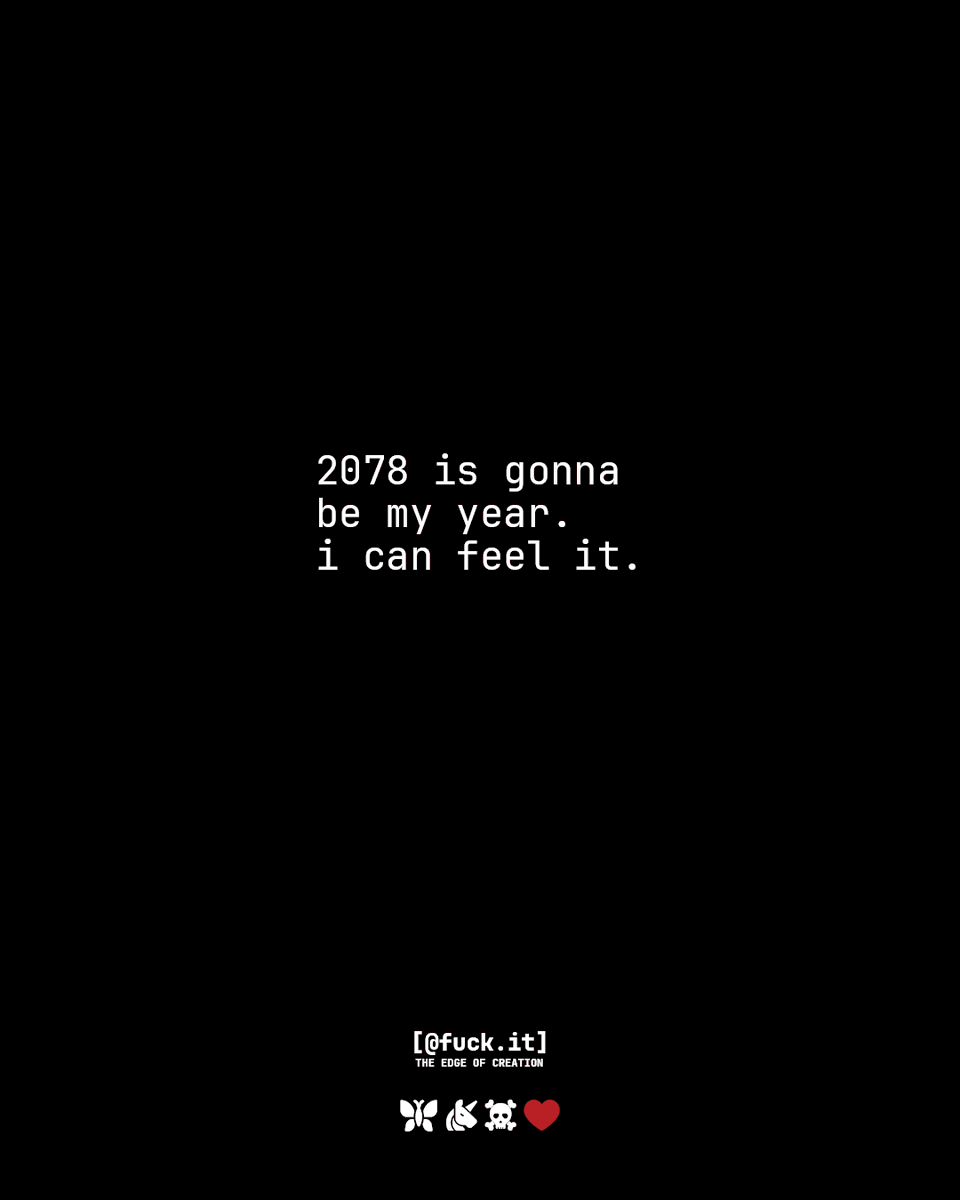 fuckitofc's tweet image. still waiting for my “this is your year” email to arrive. might be stuck in spam.

follow @fuckitofc  - for the chronically optimistic and fashionably late.

EMAIL WITH ATTITUDE.
PURE. SECURE. EXCLUSIVE.
deserve an address? check fuck.it

#fuckit #doitanyway