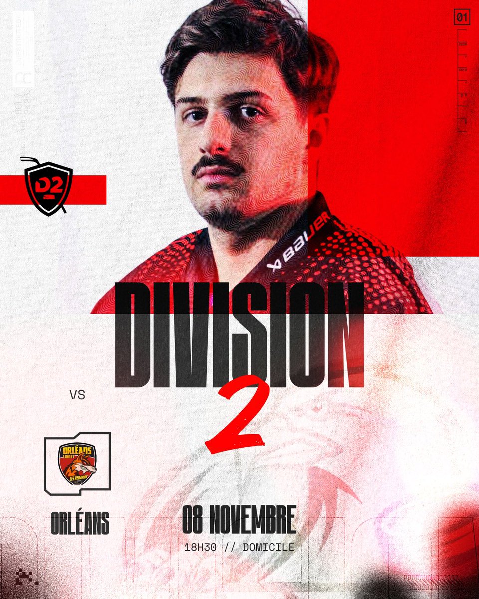 🏒| 𝘿𝙞𝙫𝙞𝙨𝙞𝙤𝙣 𝟮

Retour à la maison après le revers de samedi à l’extérieur, nos Aigles 🦅 reçoivent les Renards d’Orléans qui nous talonnent au classement à 1 point derrière. Belle bataille à venir si on veut espérer rester sur le podium.

#hogly #hockey #ffhg #division2
