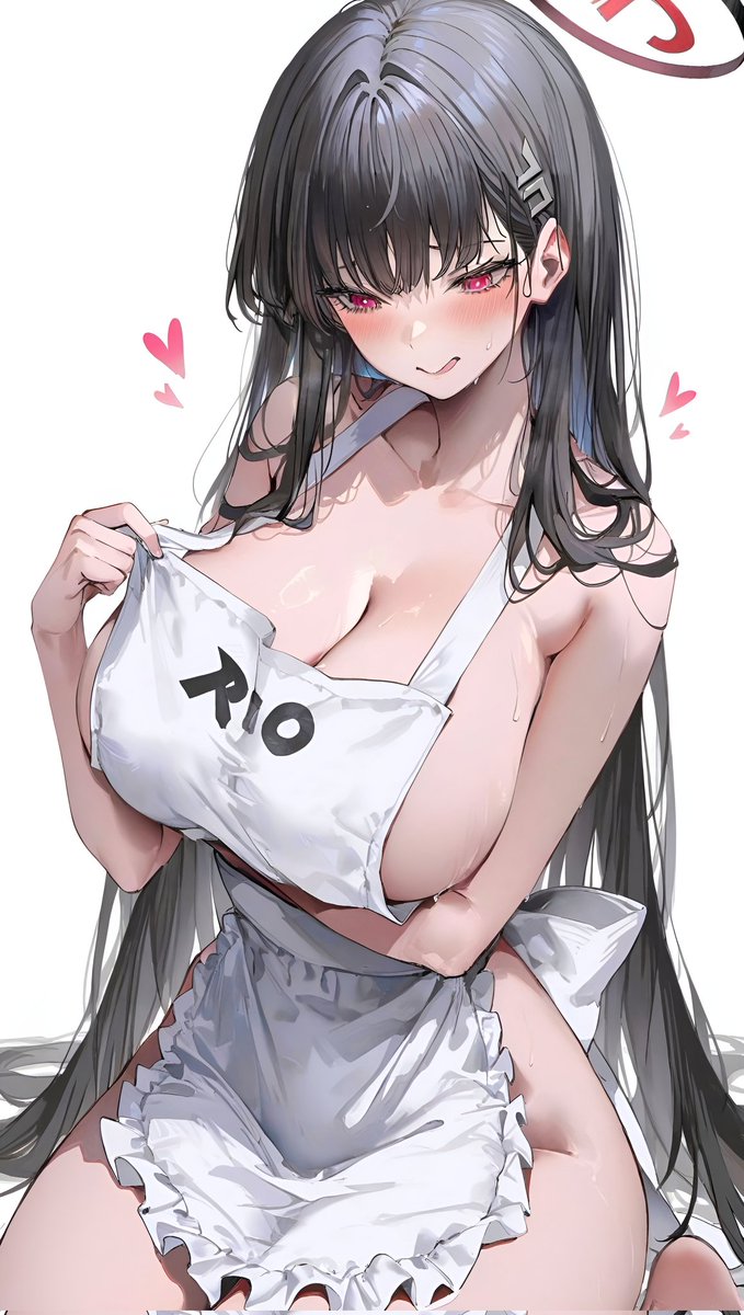 調月リオ(ブルアカ) 「エプロン? #調月リオ #ブルアカ #BlueArchive」|藤原ひまわり🌻 Himaのイラスト