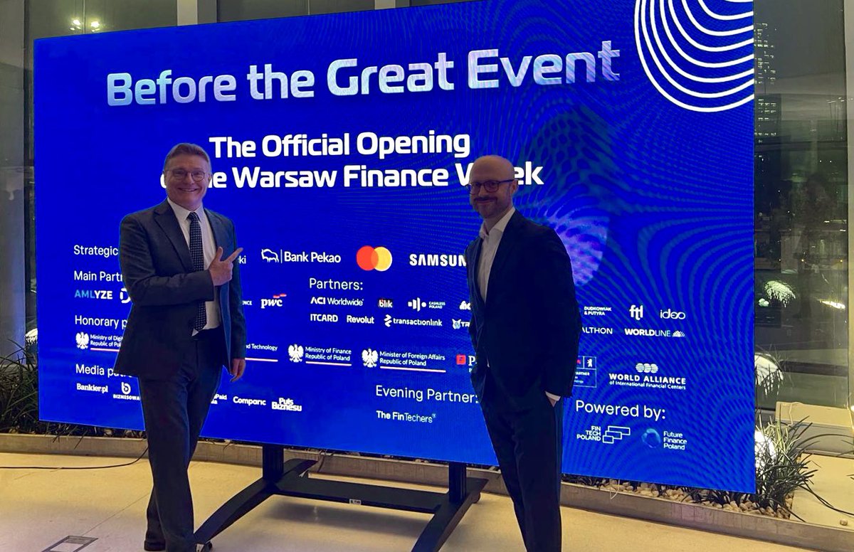 #WarsawFinanceWeek kicks off!
It was a pleasure to join Paweł Widawski at last night’s opening of the Warsaw Finance Week. Over the next days, experts, policymakers, and financial leaders will exchange insights on Europe’s financial future – and I look forward to contributing to