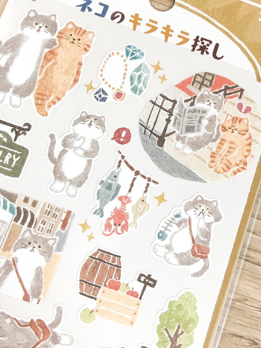 mindwave_staff's tweet photo. ≪#今日のmwシール その8≫
・心波社の絵本シール ネコのキラキラ探し

オリジナルストーリーを絵本風に描いたシールです。
台紙裏のストーリーも一緒に楽しめる新感覚シール📖
ちなみに、出版元（？）の心波社を英語にすると…👀

✨🐈https://t.co/S3NMoQAmeA https://t.co/jXebtgLzXE