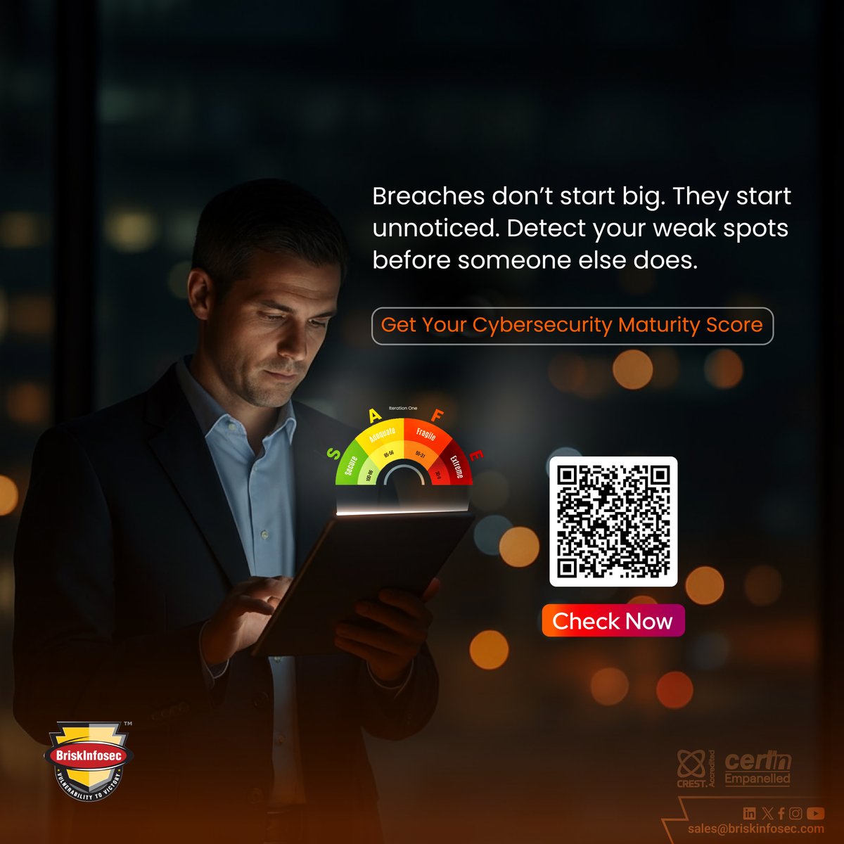 briskinfosec's tweet image. Breaches often start small and unnoticed. 🕵️
Know your security maturity before attackers do.

Take control, detect hidden gaps, and strengthen your defenses today!  bit.ly/4ookdi8 

#CyberSecurity #ThreatDetection #CyberAwareness #RiskManagement #Infosec #Score