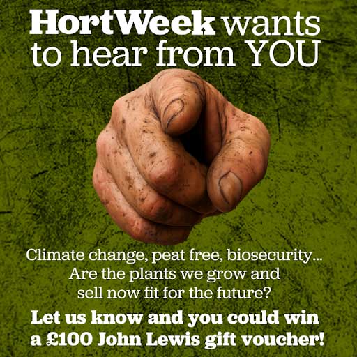 hortweek's tweet photo. Climate change, biosecurity, going peat-free, rising costs?

UK horticulturists are facing these pressures and more.

So do the plants we grow, sell + plant need to change?

Let us know by 14 Nov + you could win a £100 John Lewis voucher!
https://t.co/tD3Lc5a257
#Horticulture https://t.co/B9DZQNdLax